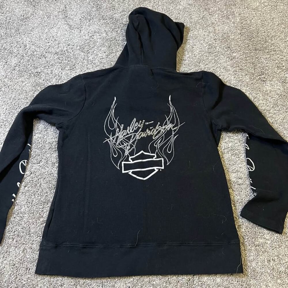Harley-Davidson Women's Hoodie Rhinestone Longsleeve Shirt size Medium